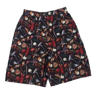 Vintage Sharon Young Hi Rise Pleated Golf Shorts Sz 4 Scotland Swanston Novelty